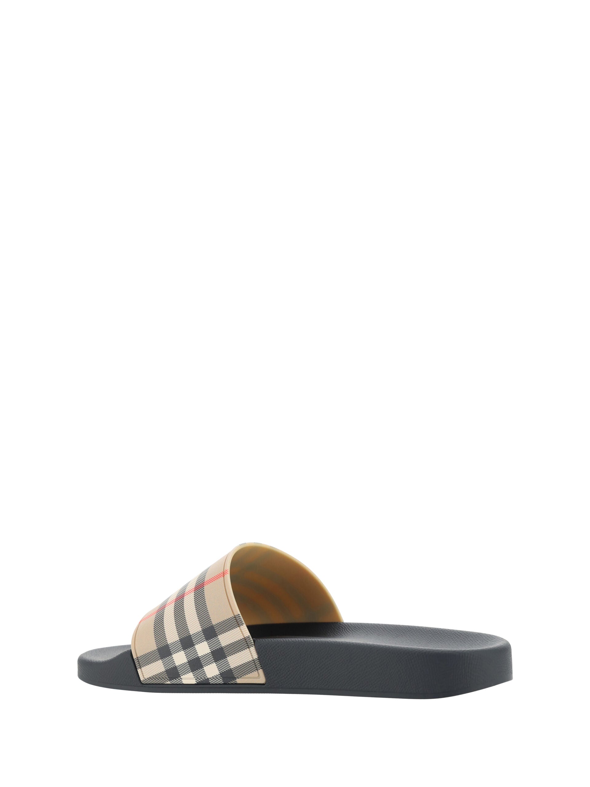 Brown Rubber Slides Sandals - SEHABRANDS