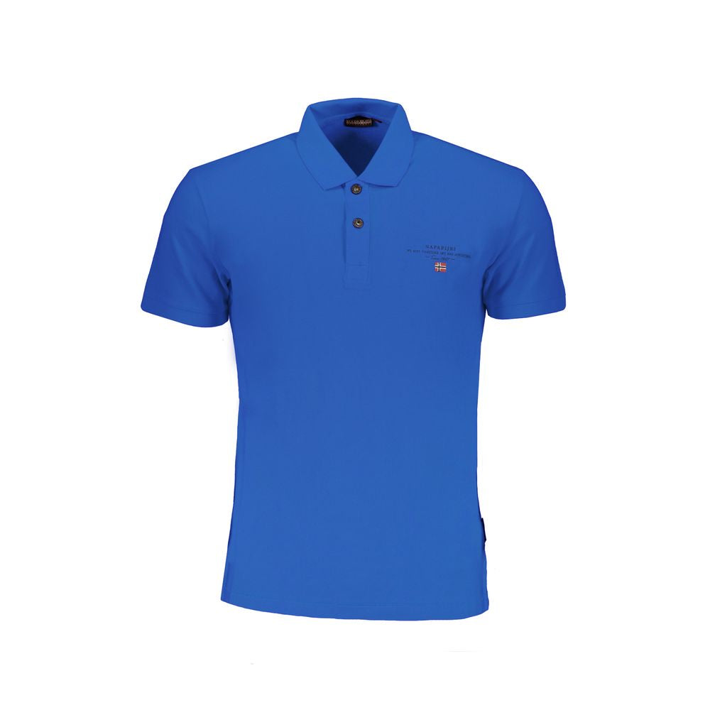 Blue Cotton Polo Shirt - SEHABRANDS