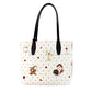 Disney Beauty And The Beast Small Leather Reversible Tote Handbag - SEHABRANDS