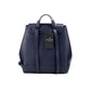 Madison Navy Saffiano Leather Medium Flap Shoulder Backpack Bag - SEHABRANDS