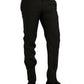 Dolce & Gabbana Dark Brown Wool Slim Fit Formal Pants