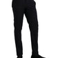 Dolce & Gabbana Dark Blue Wool Slim Fit Formal Pants