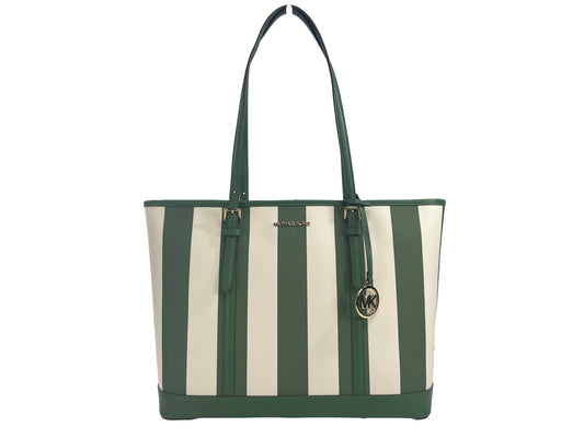 Jet Set Travel Large TZ Shoulder PVC Tote Bag Purse Fern Green - SEHABRANDS