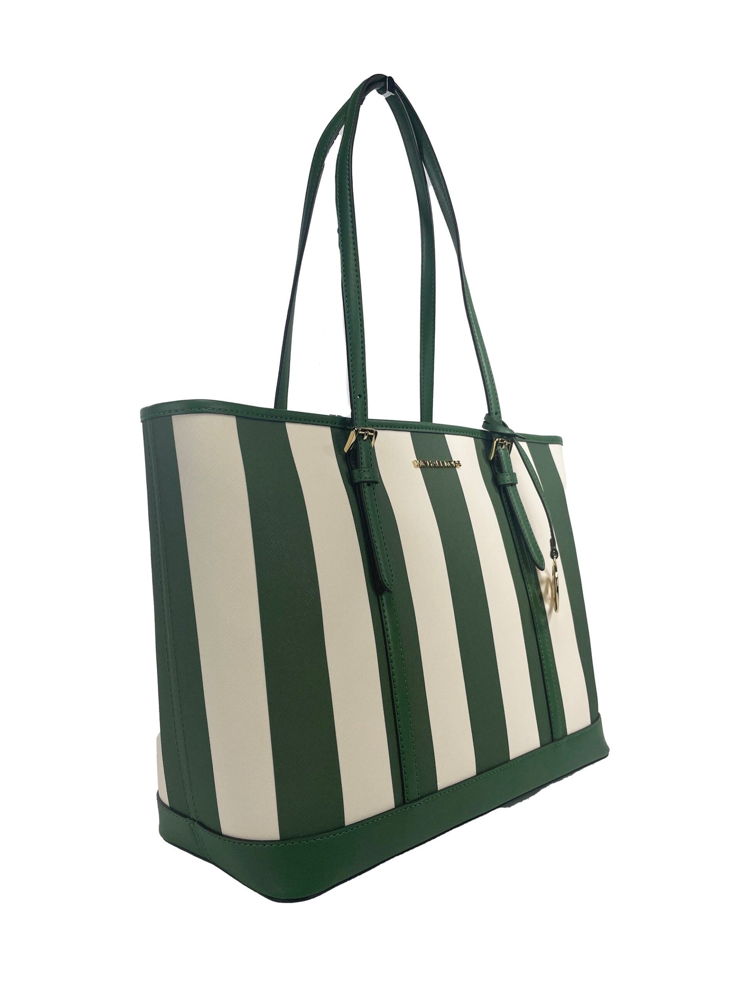 Jet Set Travel Large TZ Shoulder PVC Tote Bag Purse Fern Green - SEHABRANDS