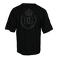 Dolce & Gabbana Black Logo Embossed Crew Neck Short Sleeves T-shirt