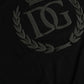 Dolce & Gabbana Black Logo Embossed Crew Neck Short Sleeves T-shirt