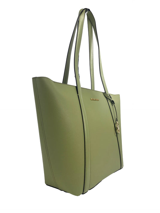 Large Pratt Shoulder Zip Tote Bag Light Sage - SEHABRANDS