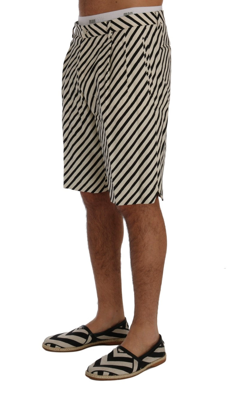 Dolce & Gabbana Striped Hemp Casual Shorts