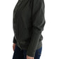 Chic Gray Full-Zip Cotton Sweater - SEHABRANDS