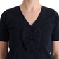 Elegant Blue Wool Top - Chic Everyday Elegance - SEHABRANDS