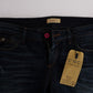 Elegant Blue Regular Fit Cotton Jeans - SEHABRANDS