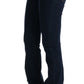 Chic Flared Cotton Jeans in Blue - SEHABRANDS