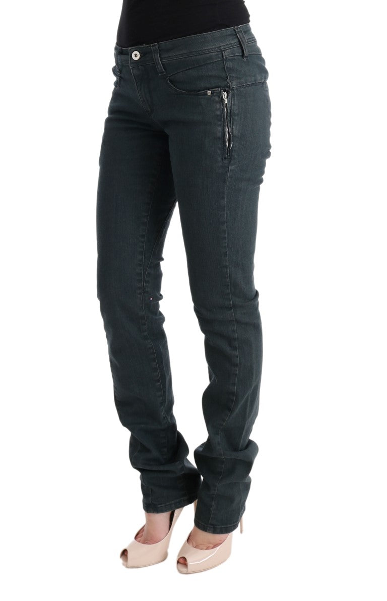 Chic Superslim Gray Cotton Jeans - SEHABRANDS