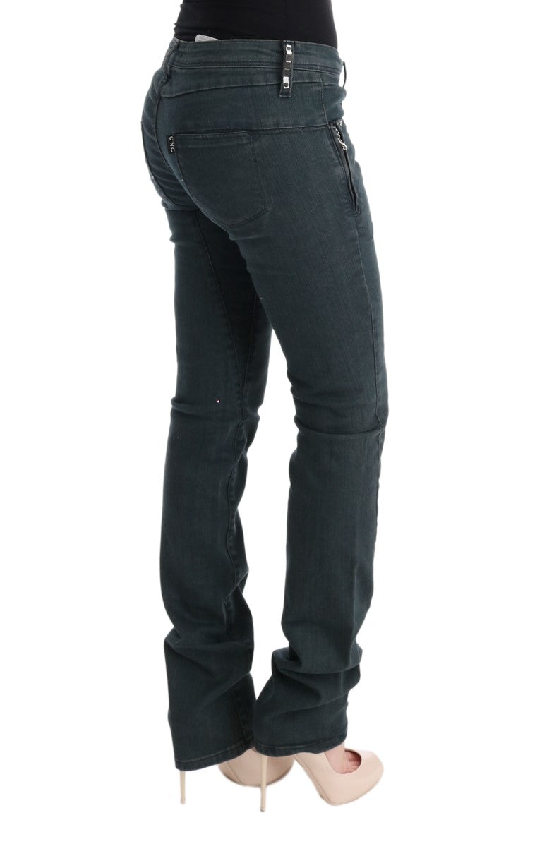 Chic Superslim Gray Cotton Jeans - SEHABRANDS