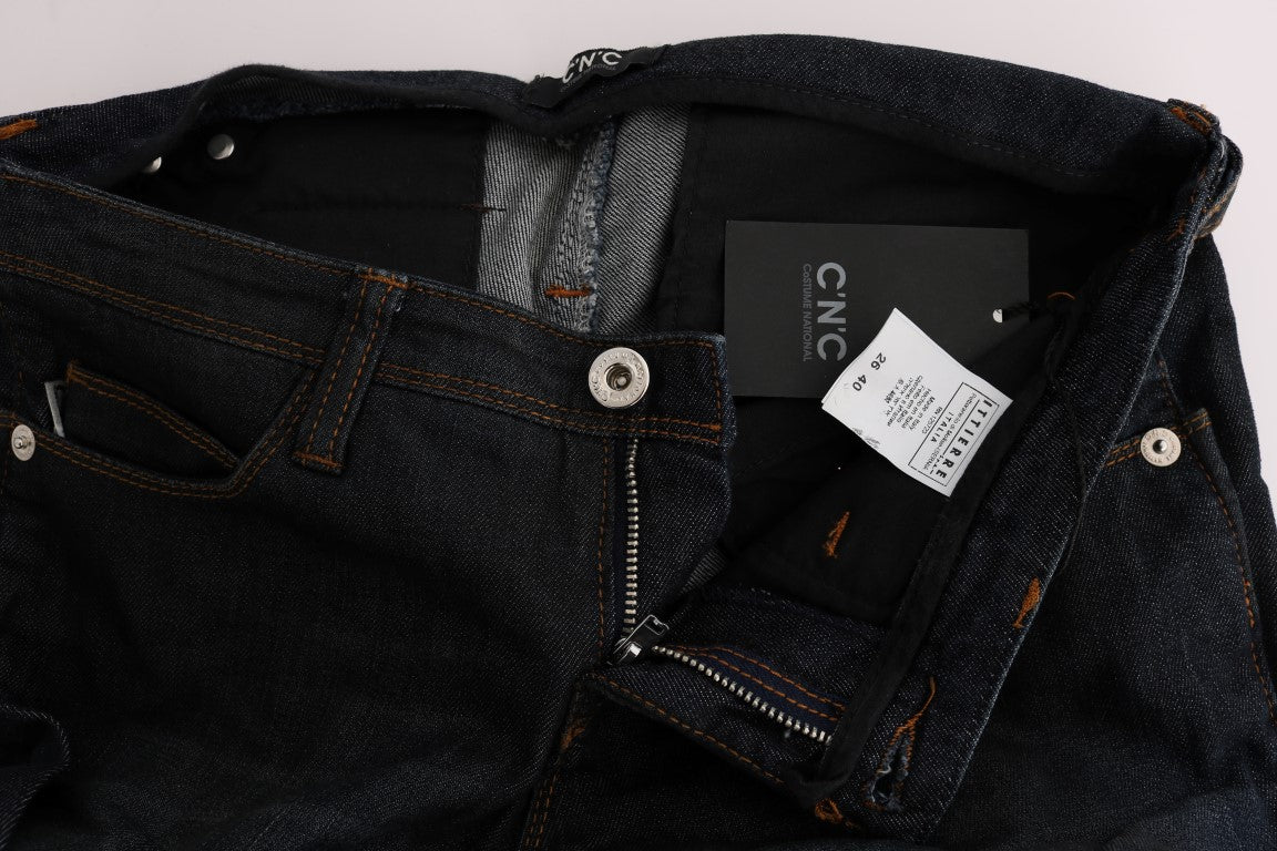 Chic Gray Slim Fit Denim - SEHABRANDS