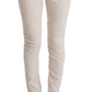 Chic White Slim Fit Denim Treasure - SEHABRANDS