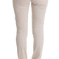 Chic White Slim Fit Denim Treasure - SEHABRANDS