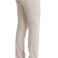 Chic White Slim Fit Denim Treasure - SEHABRANDS