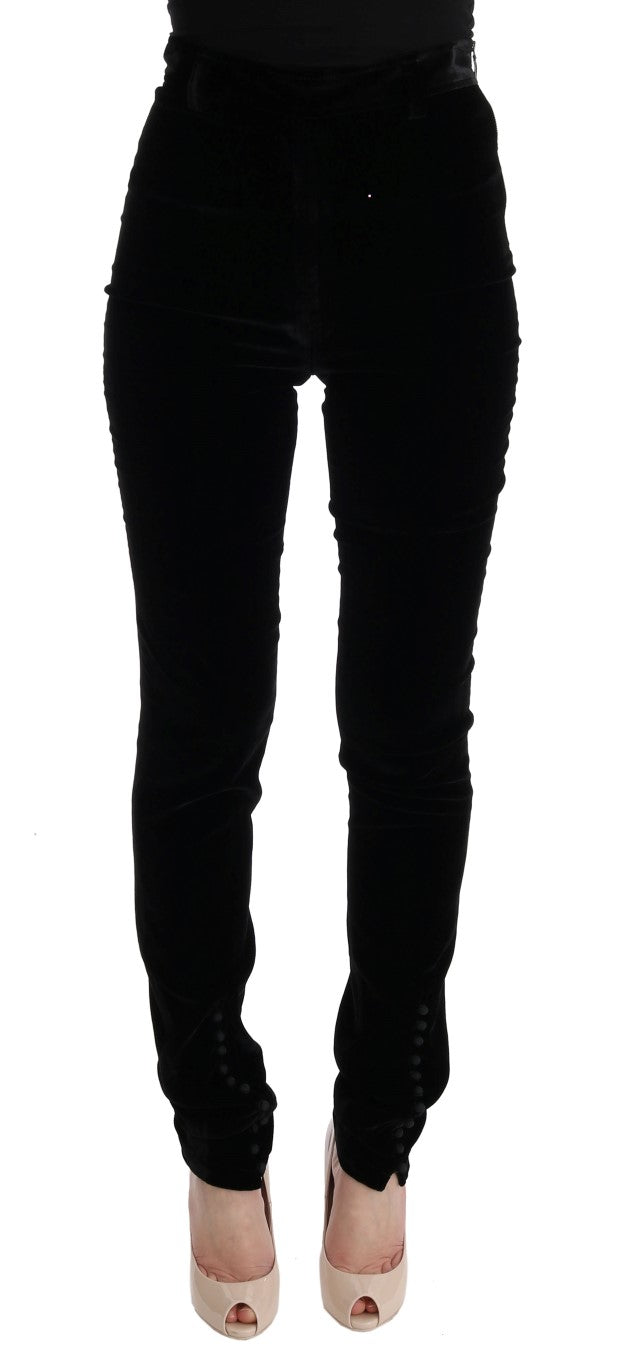 Sleek High-Waist Black Trousers - SEHABRANDS