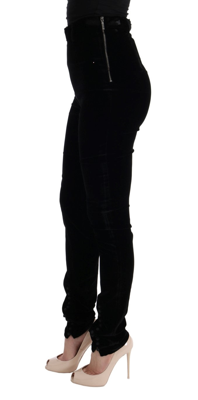 Sleek High-Waist Black Trousers - SEHABRANDS