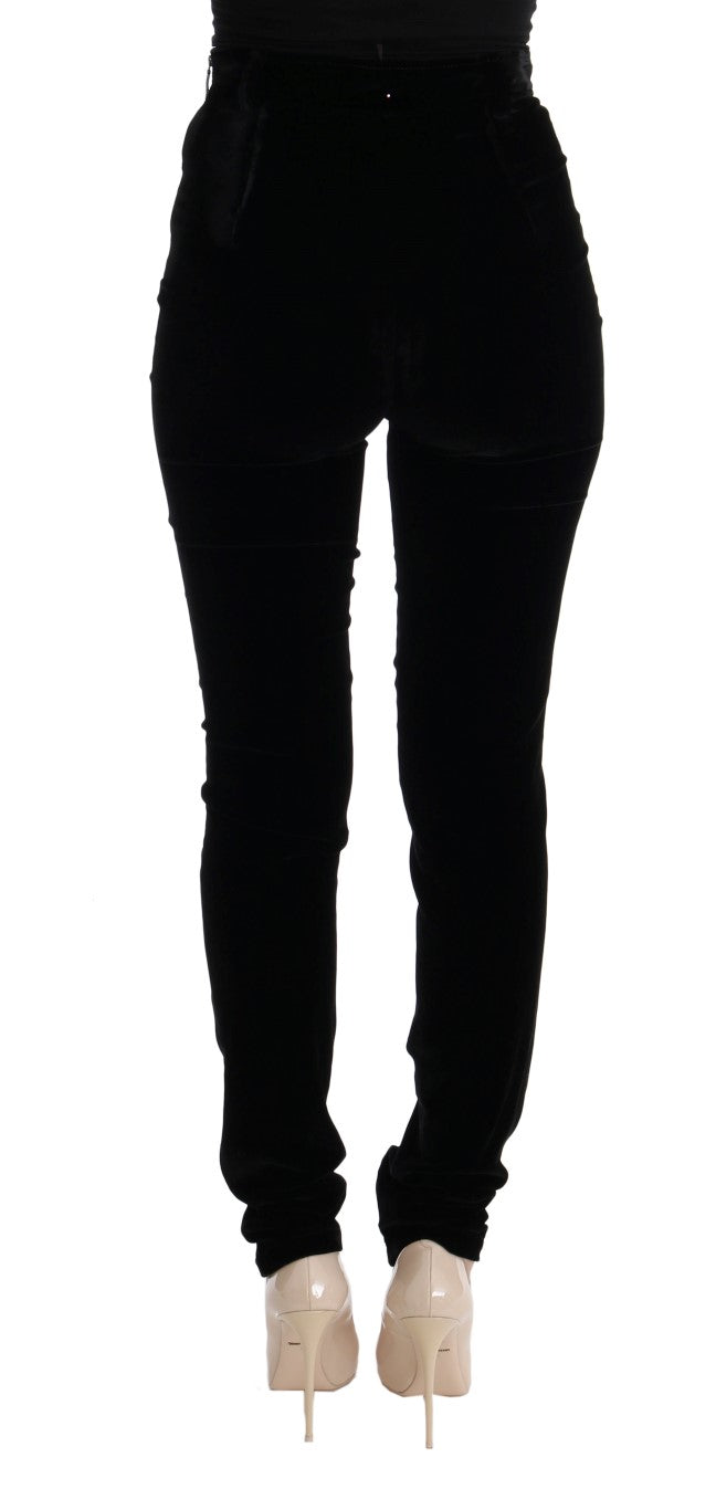 Sleek High-Waist Black Trousers - SEHABRANDS