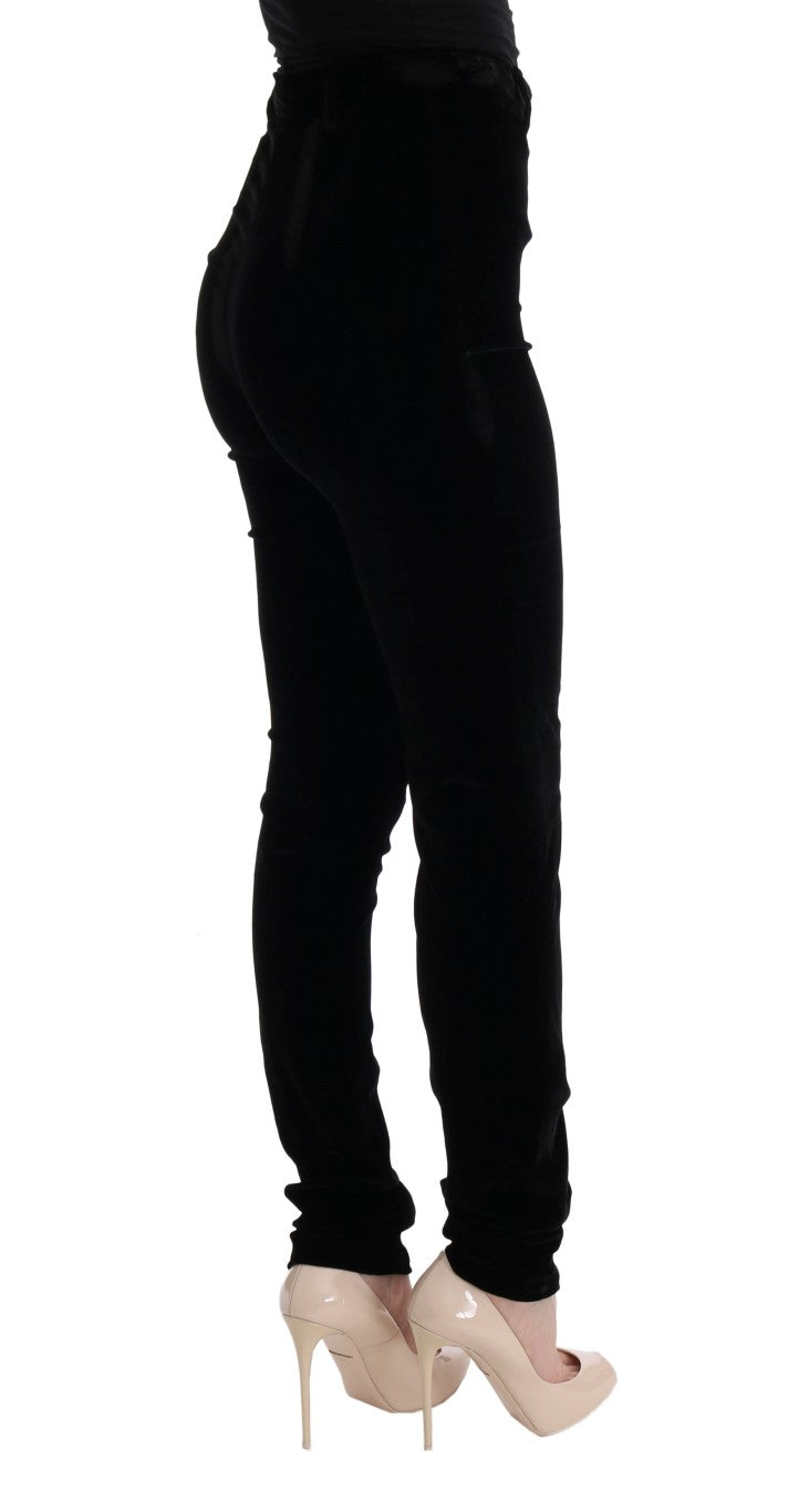 Sleek High-Waist Black Trousers - SEHABRANDS