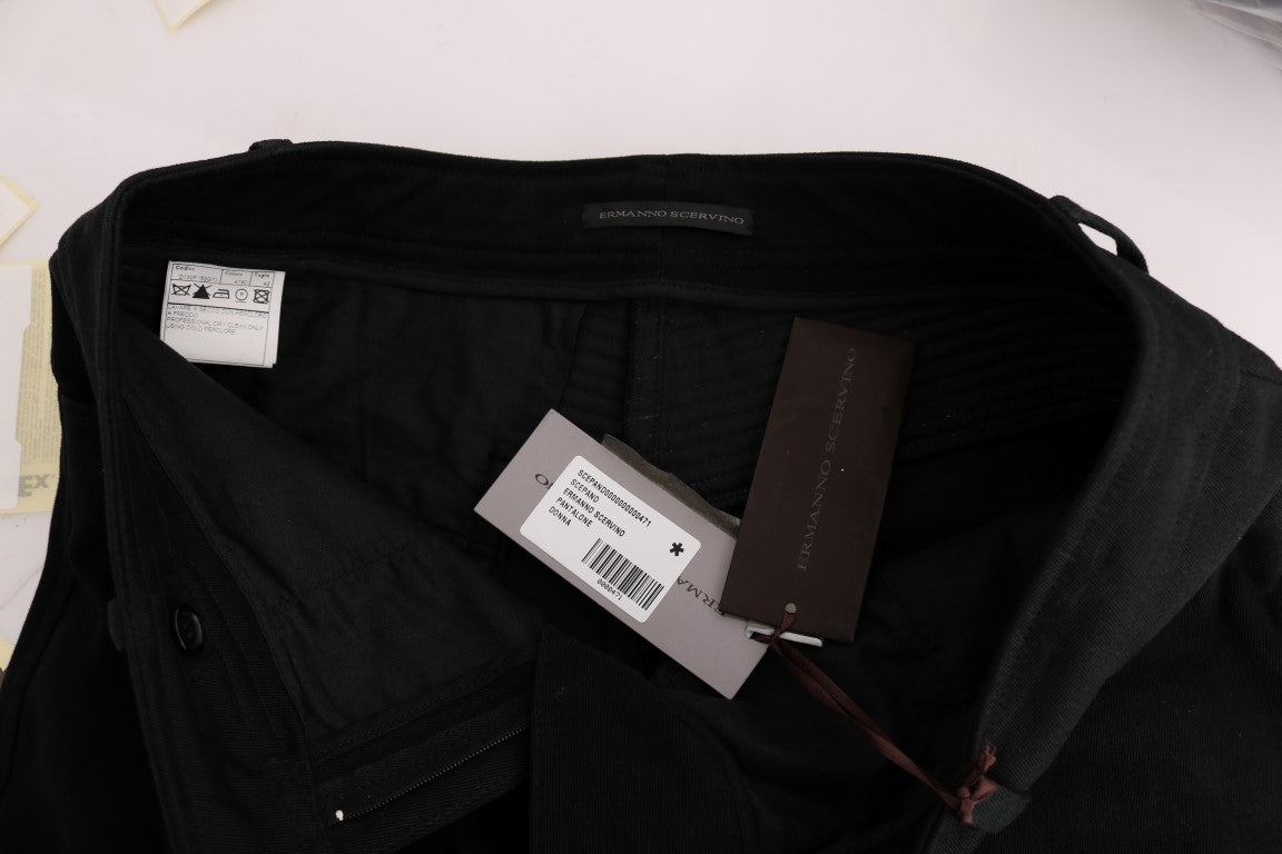 Chic Black Slim Fit Trousers - SEHABRANDS