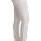 Chic White Slim Fit Cotton Pants - SEHABRANDS