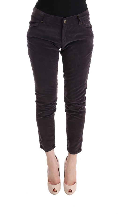 Chic Brown Capri Cropped Cotton Pants - SEHABRANDS