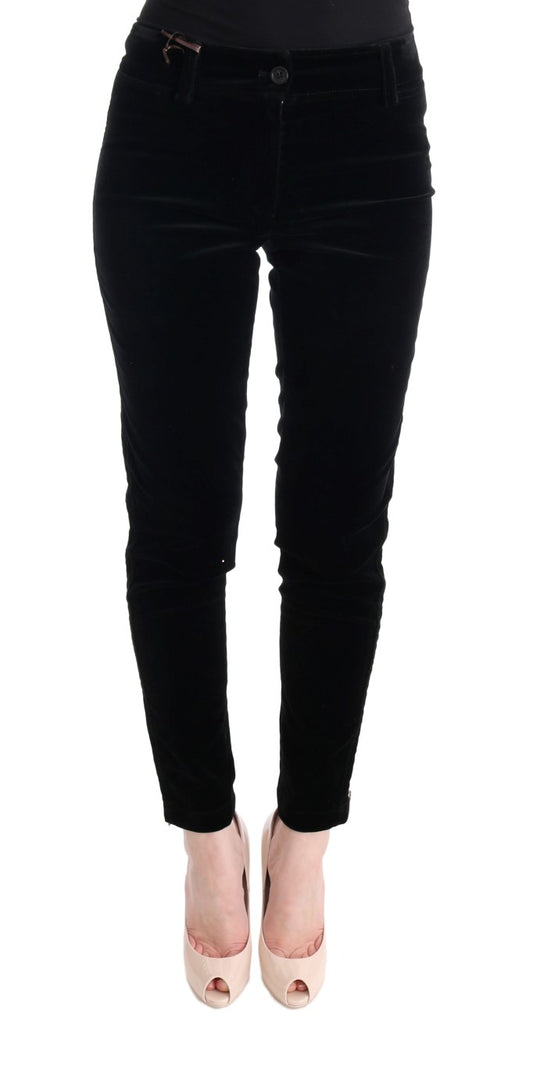 Chic Black Slim Fit Cropped Pants - SEHABRANDS