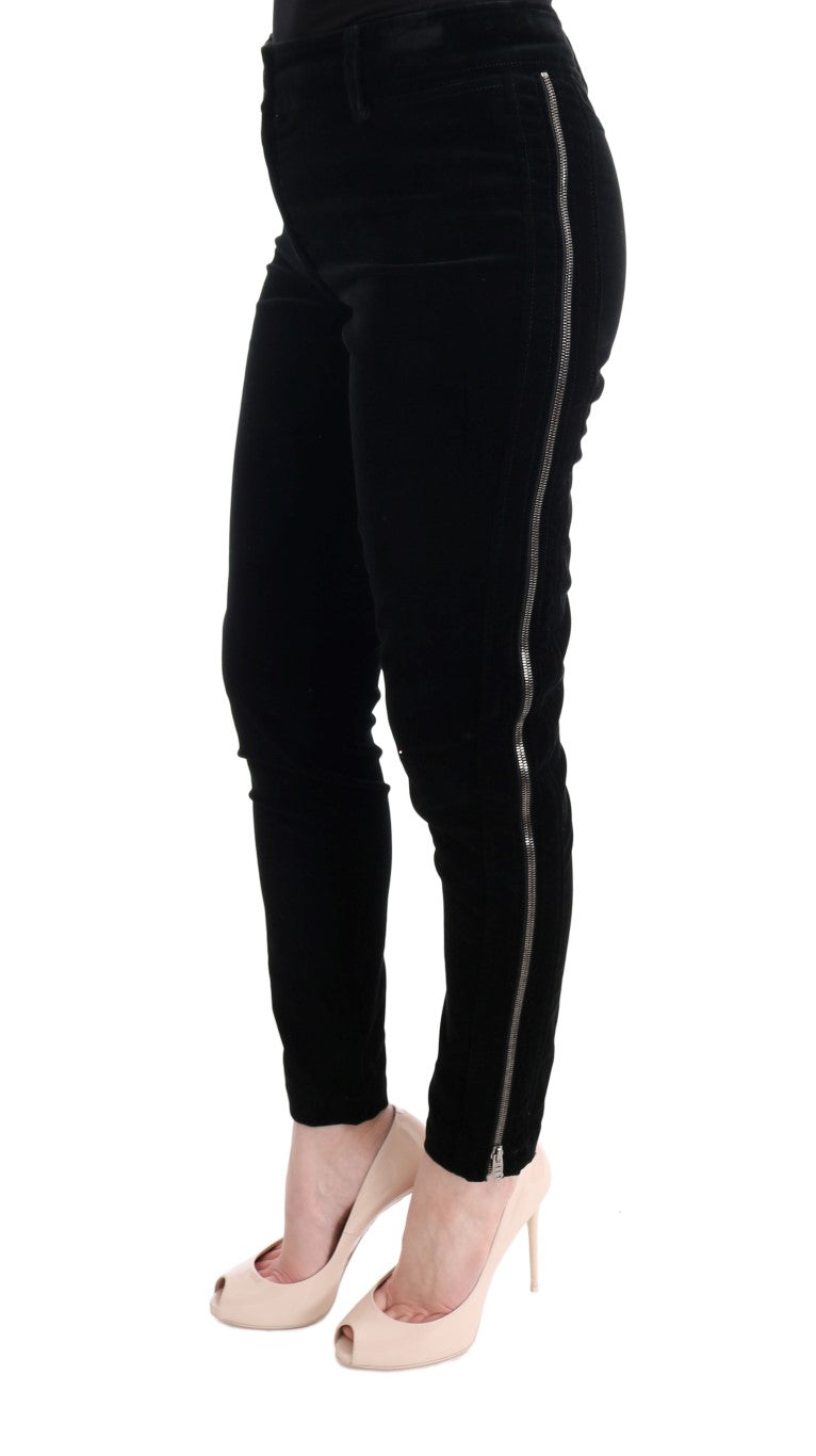 Chic Black Slim Fit Cropped Pants - SEHABRANDS