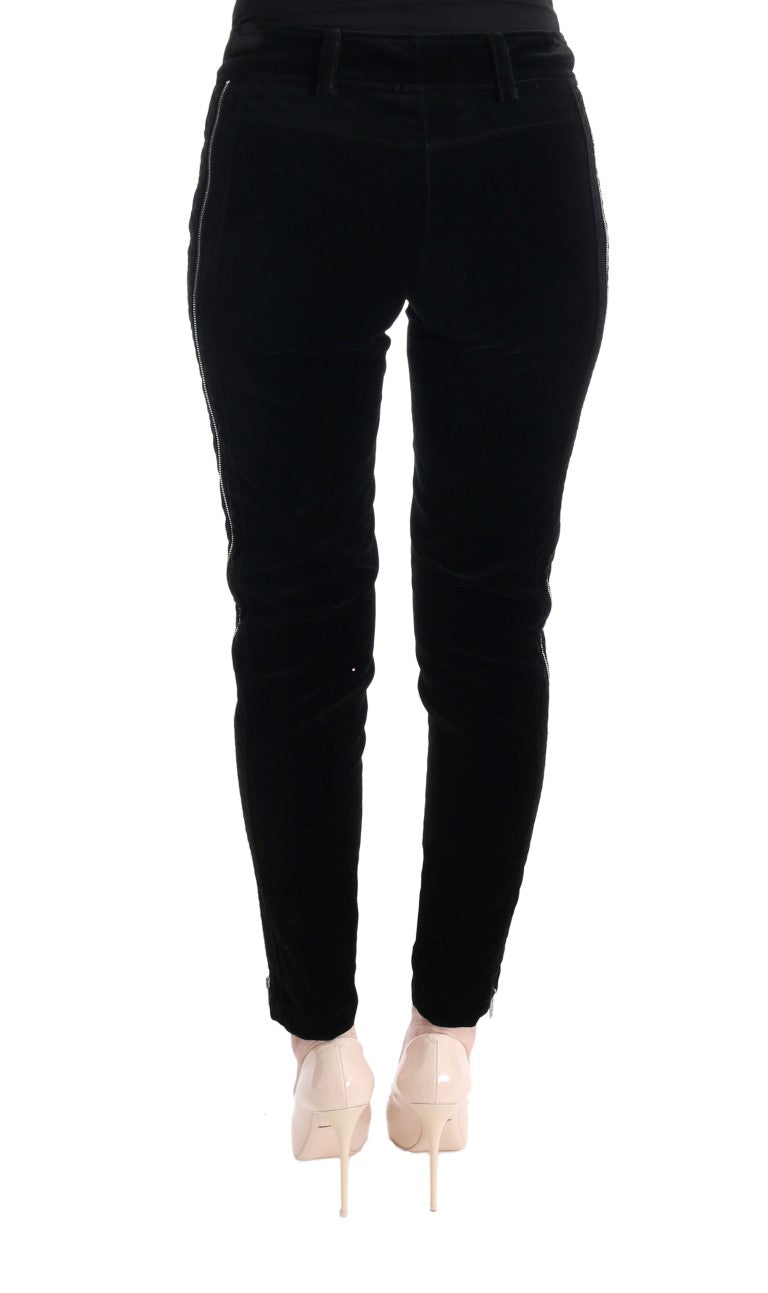 Chic Black Slim Fit Cropped Pants - SEHABRANDS