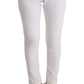 Chic White Slim Fit Cotton Pants - SEHABRANDS