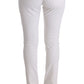 Chic White Slim Fit Cotton Pants - SEHABRANDS