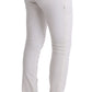 Chic White Slim Fit Cotton Pants - SEHABRANDS