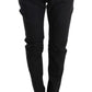 Sleek Black Cotton Slim Fit Pants - SEHABRANDS