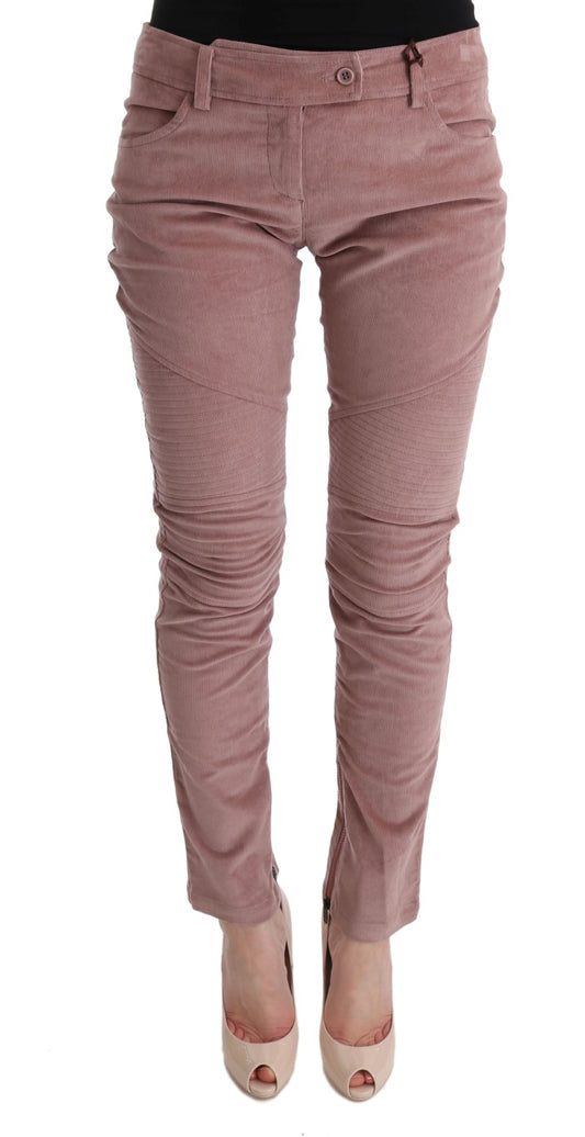 Chic Pink Capri Cropped Trousers - SEHABRANDS