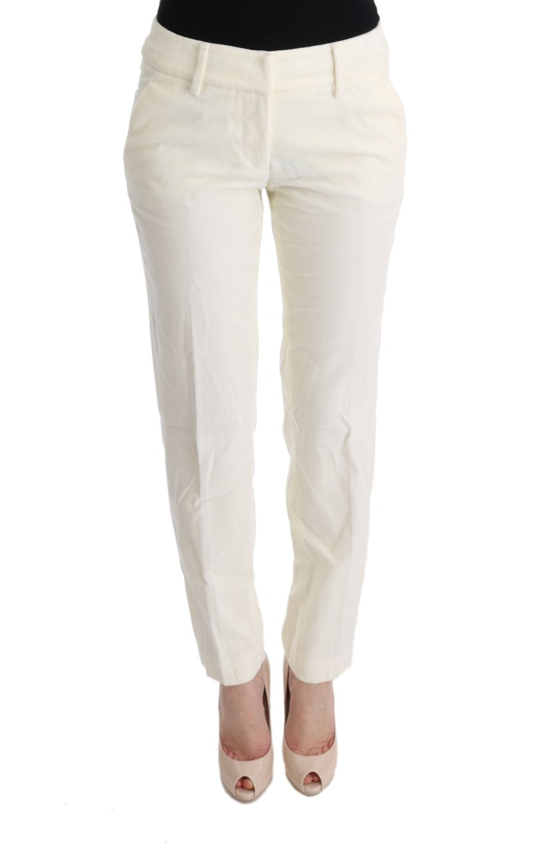 Chic White Regular Fit Pants - SEHABRANDS