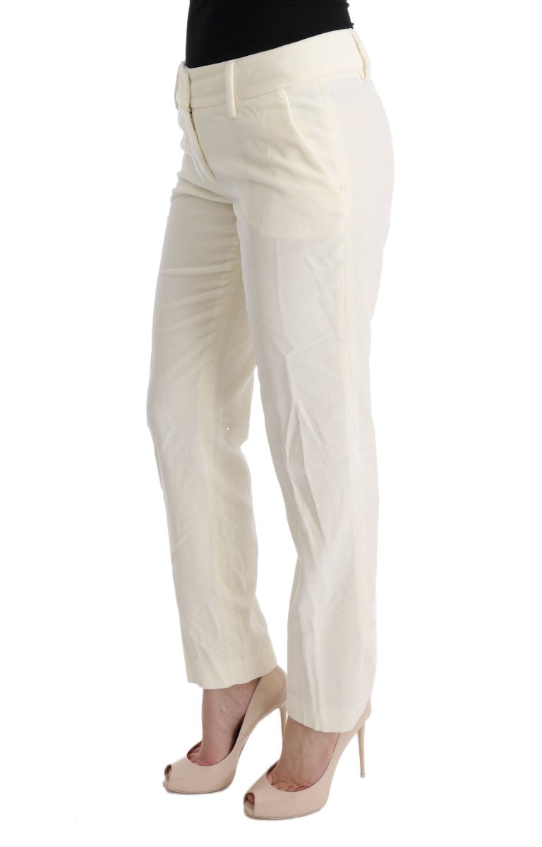 Chic White Regular Fit Pants - SEHABRANDS