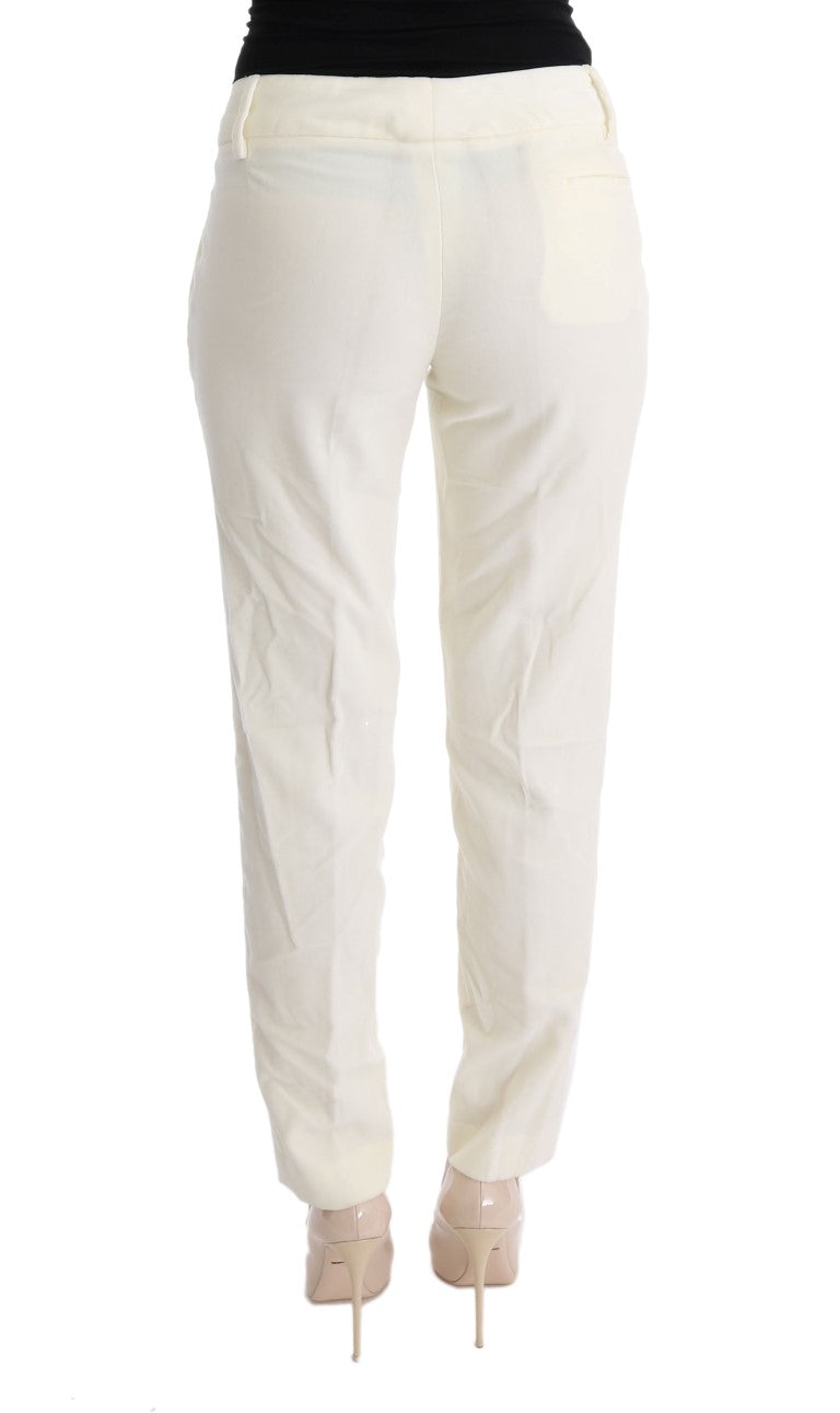 Chic White Regular Fit Pants - SEHABRANDS