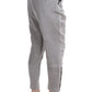 Chic Gray Cropped Silk Pants - SEHABRANDS