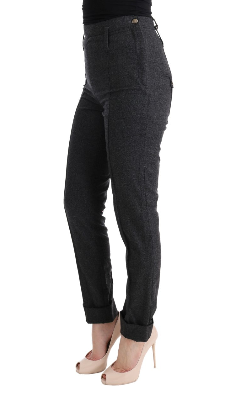 Chic Gray Casual Skinny Pants - SEHABRANDS