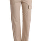 Chic Beige Cropped Pants - Regular Fit Elegance - SEHABRANDS