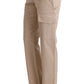 Chic Beige Cropped Pants - Regular Fit Elegance - SEHABRANDS