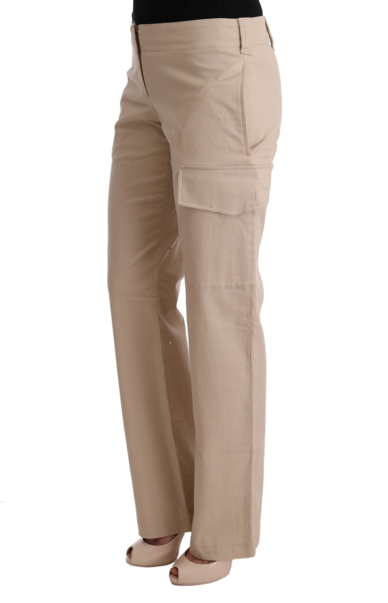 Chic Beige Cropped Pants - Regular Fit Elegance - SEHABRANDS