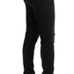 Chic Slim Fit Black Cotton Jeans - SEHABRANDS