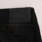 Chic Slim Fit Black Cotton Jeans - SEHABRANDS