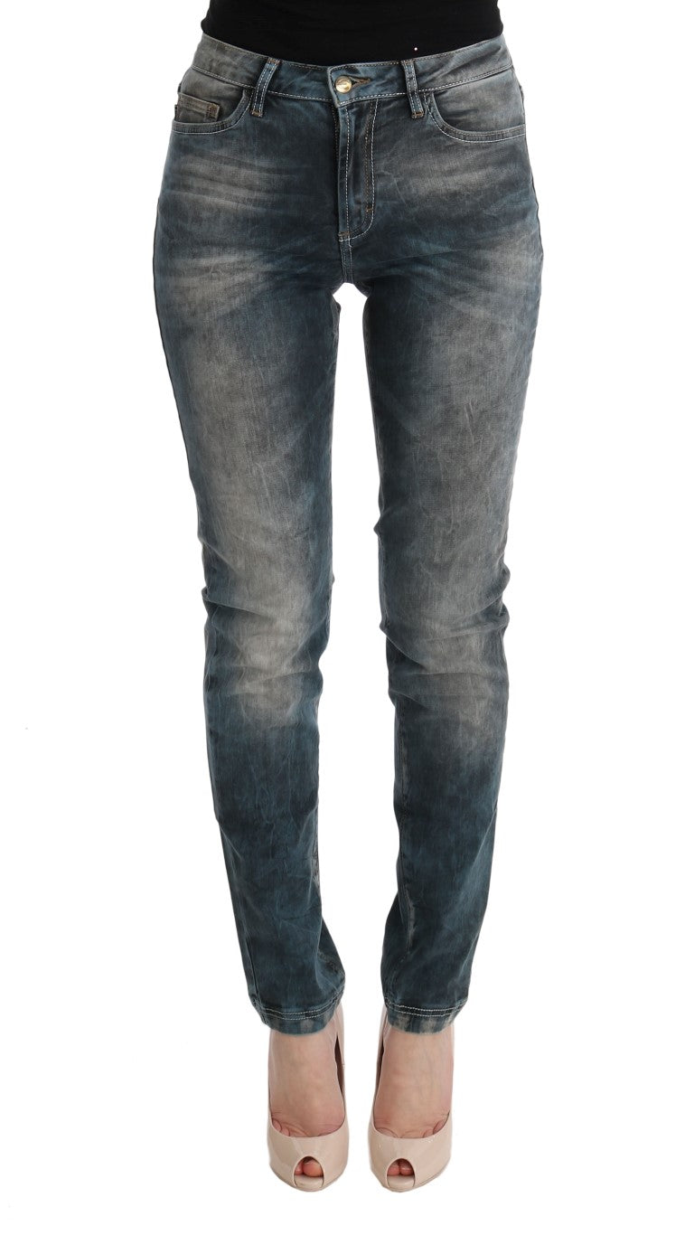 Chic Blue Wash Slim Fit Jeans - SEHABRANDS