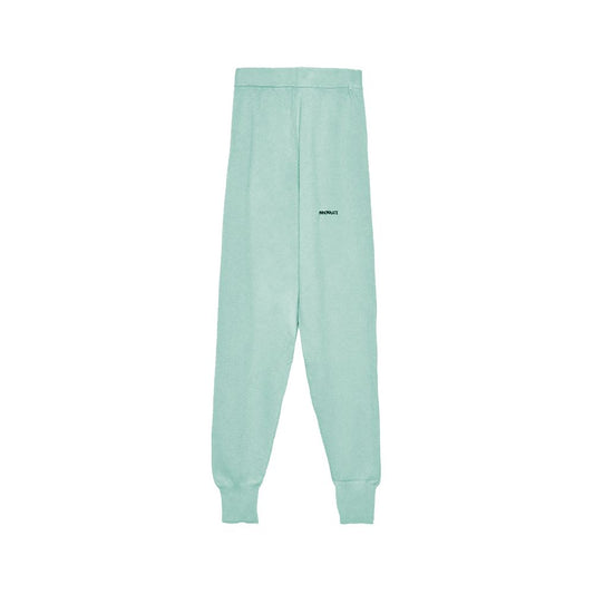 Mint Green Wool Blend Tracksuit Trousers - SEHABRANDS