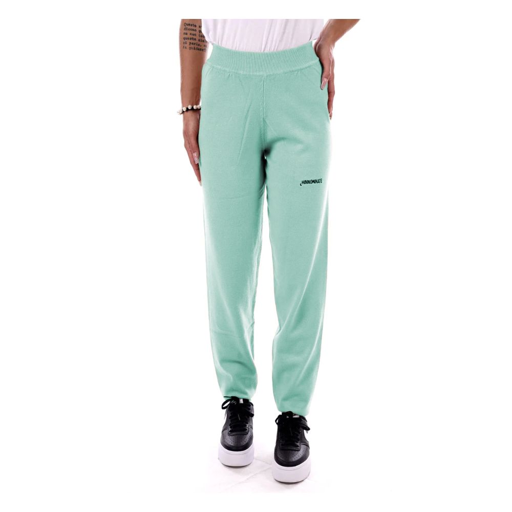 Mint Green Wool Blend Tracksuit Trousers - SEHABRANDS